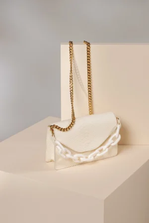 BOLSA JÚLIA PYTHON PRINT OFF WHITE